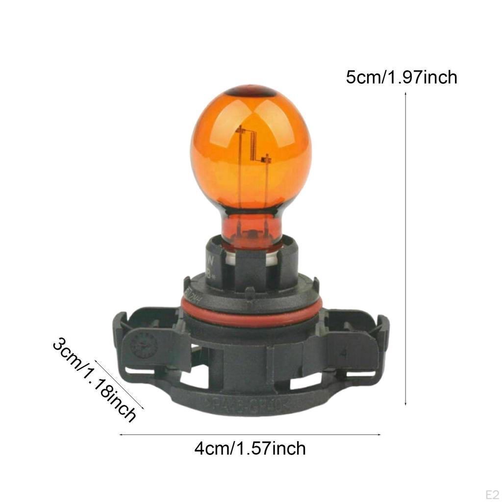 Psy24W Front Turn Signal Light Bulb, Yellow Fog Bulb DC12V 24W for Golf Passat Excelle Warning