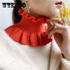 1PC Wrap Neck Warmer Collar Women Detachable Knitted Fake Neck Covers Collar Accessories