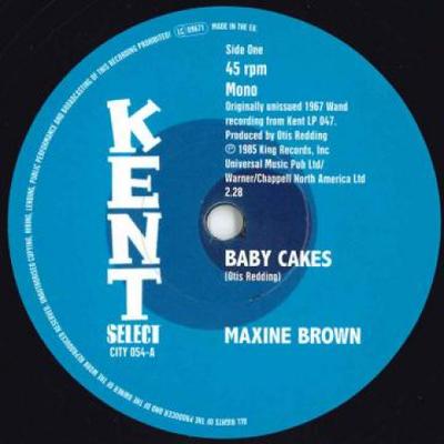 7-дюймовая пластинка MAXINE BROWN - Baby Cakes / One In A Million (Alt  CITY054 Кент 2018 Великобритания Соул/Фанк