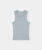 KINETO Sleek Ribbed Sleeveless Top_Melange Grey