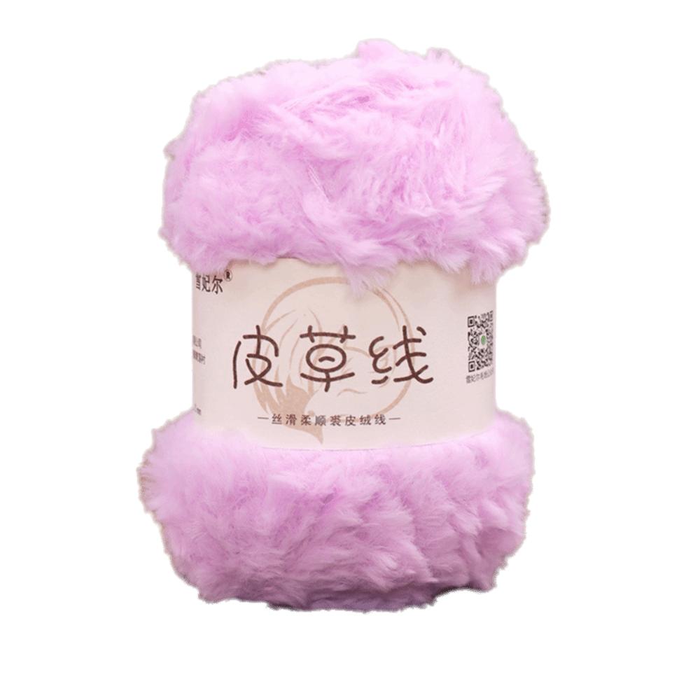 Long Plush Faux Fur Yarn Thickness Knitting Yarn Thread New Fluffy Mink Yarn DIY Crocheting Hat