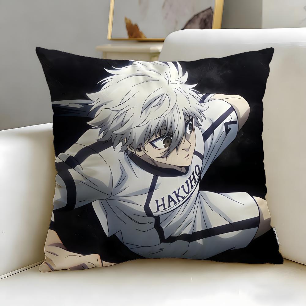 Популярный аниме Blue Lock Наволочка Мягкая и Легко стирающаяся – Универсальная для Дивана, Кровати, Путешествий и Офиса
