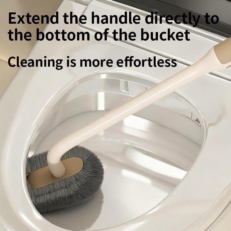 Туалетная щетка с длинной ручкой, мягкой щетиной и загнутой головкой, бытовая, настенного типа, без мертвых зон, универсальная для унитаза и приямка для приседаний