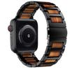 Деревянный+Металлический ремешок для Apple Watch 11 10 46мм 42мм/Ultra 3 2 1 49мм Браслет iWatch Серии 9 8 7 6 5 4 SE 44мм 45мм 41 40мм Ремешок