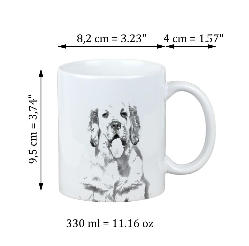 Clumber Spaniel - cup with a dog, cute cup with graphics, a gift with your photo from the Art-Dog brand