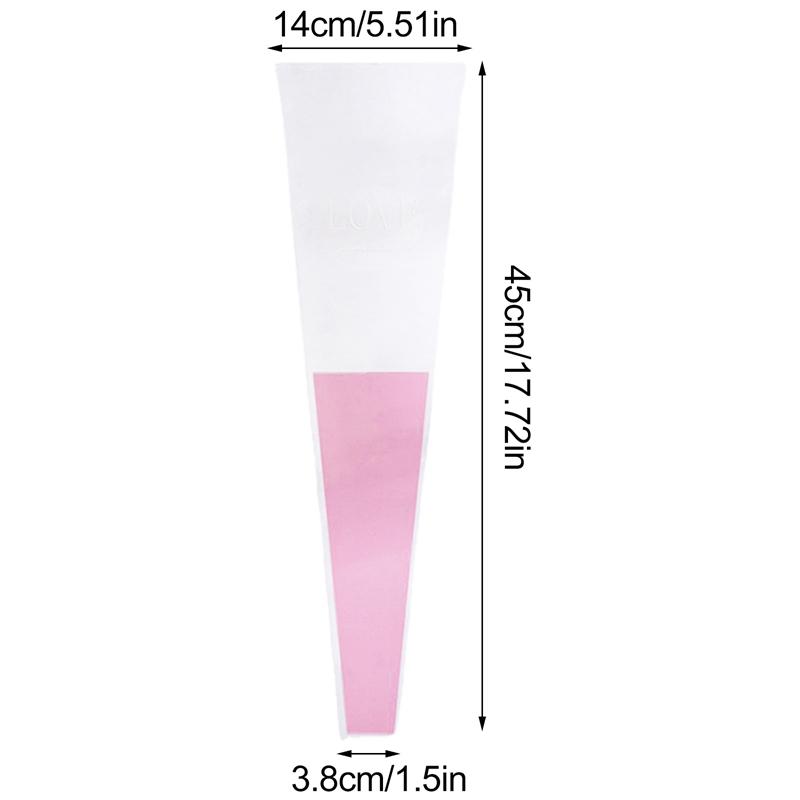 50 шт. 45 см флористические пластиковые пакеты для упаковки цветов одиночные пакеты для роз цветы упаковочная бумага мешок для роз на День святого Валентина