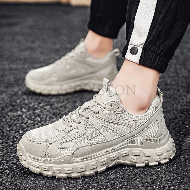 Shoes for Men Fashion Chunky Anti-slip Sneakers Casual Dad Shoes for Men Thick Sole Hard-Wearing Male Footwear Sneakers Men