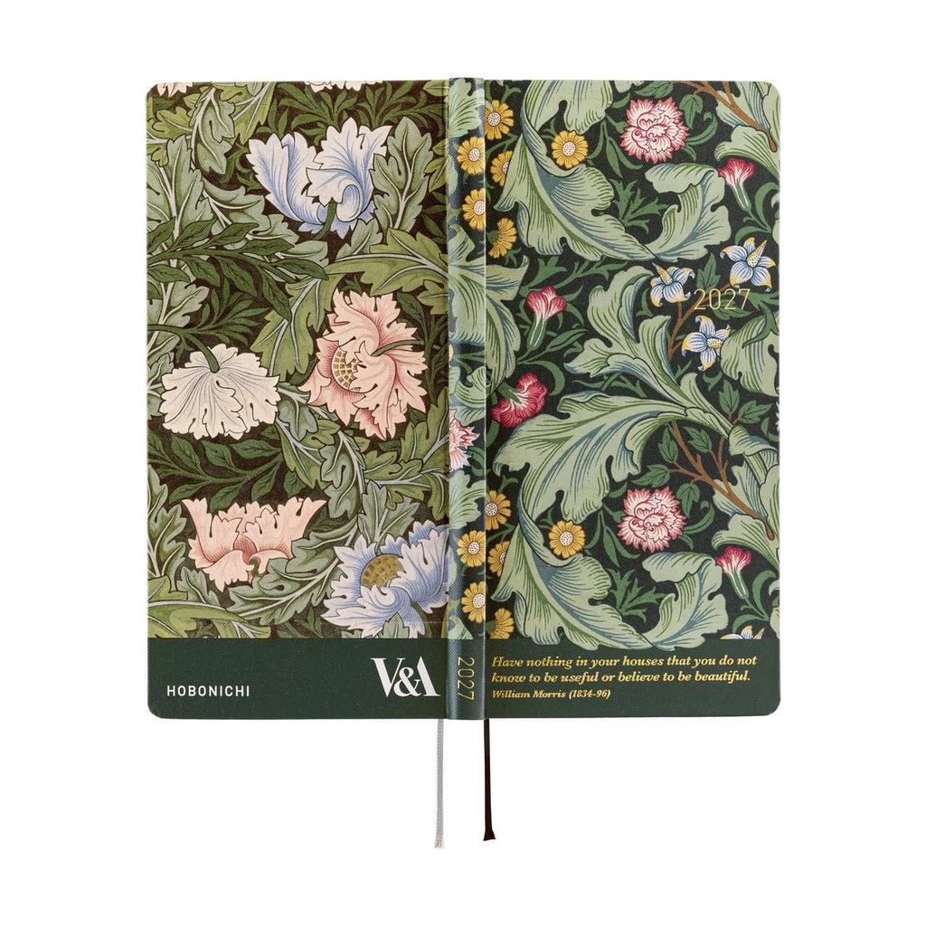 Hobonichi Techo 2027 Weeks Английское издание Серия V&A Leicester Старт 1 января Тонкий еженедельник