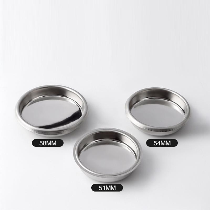 Coffee Blind Filter Bowl 51/54/58Mm Stainless Steel Non Pressurized Filter Cup For Backwashing In Semi Automatic Coffee Machine