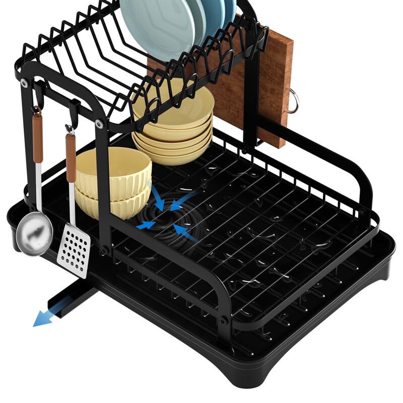 Kitchen Dish Drying and Storage Rack