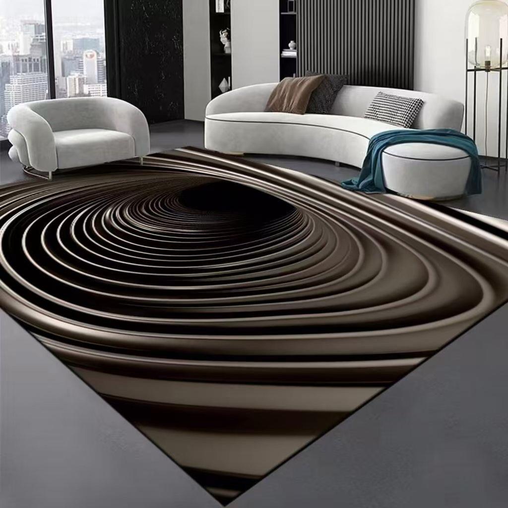 3D Stereoscopic Visual Square Living Room Carpet Illusions Trap Pattern Entry Bedroom Coffee Table Floor Mat