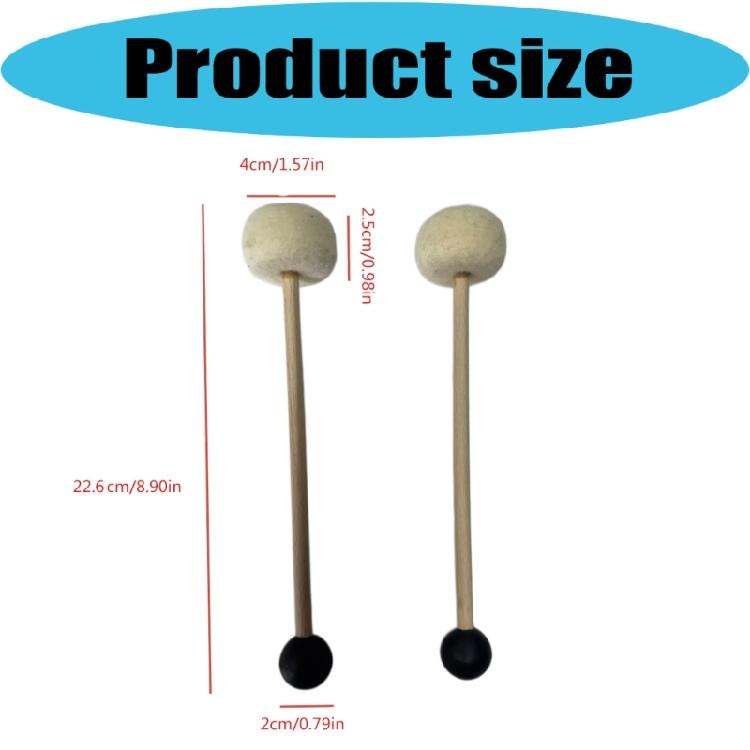 Natural Wood Double Sided Drum Beaters Music Student Drum Sticks Wood Texture for Relaxation and Live Performances