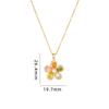 Trendy Zircon Butterfly Flower Pendant Necklace Stainless Steel High Grade Geometric Jewelry Party Gifts For Women Girls