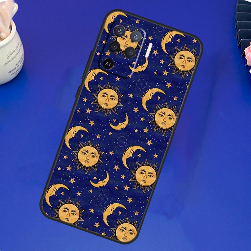 Чехол Sun Moons Star Signs Astrological Celestial для OPPO A5S A1K A15 A52 A72 A54 A74 A94 A91 A5 A9 A31 A53 A53S 2020, задняя крышка