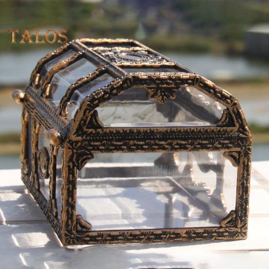 Ретро-коробка для хранения ювелирных изделий, органайзер для косметики, прочная конструкция, прозрачный дизайн, прочная шкатулка для ювелирных изделий, чехол-органайзер