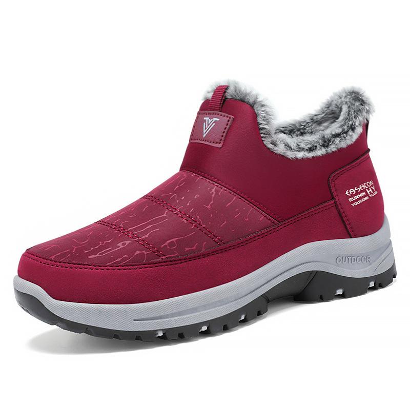 Мужская обувь хлопковая обувь зимняя бархатная утолщенная большого размера сноубутсы на одной педали теплые мужские ботинки парные ботинки хлопковые ботинки для пожилого человека