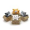 Statue Cute Kitten Ornament PVC Cartoon Car Figurine Kitty Model Poor Box Cat Small Statue