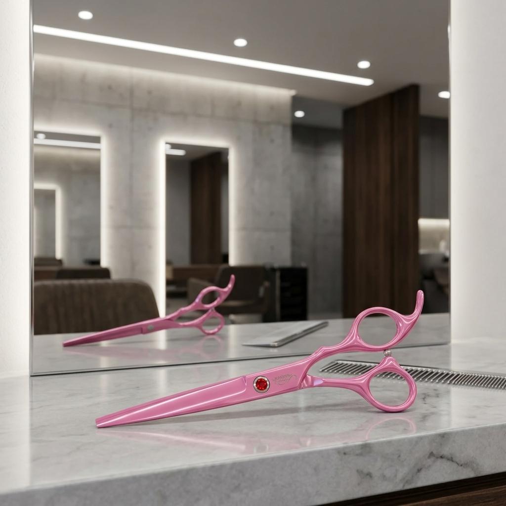 Cheetah Right-Handed Grooming Scissors 7.0 Offset Hairdressing Hair Cutting Scissors for Salon Superior Line