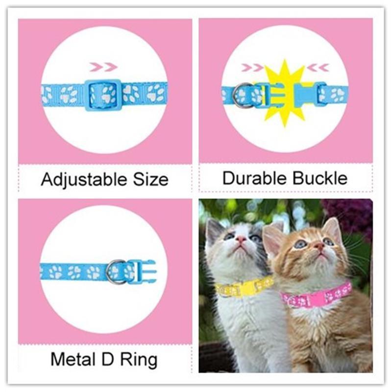 1 Piece of Small Dog and Cat Neck Collar -8-12 Inches, Detachable, Safe, and Reusable