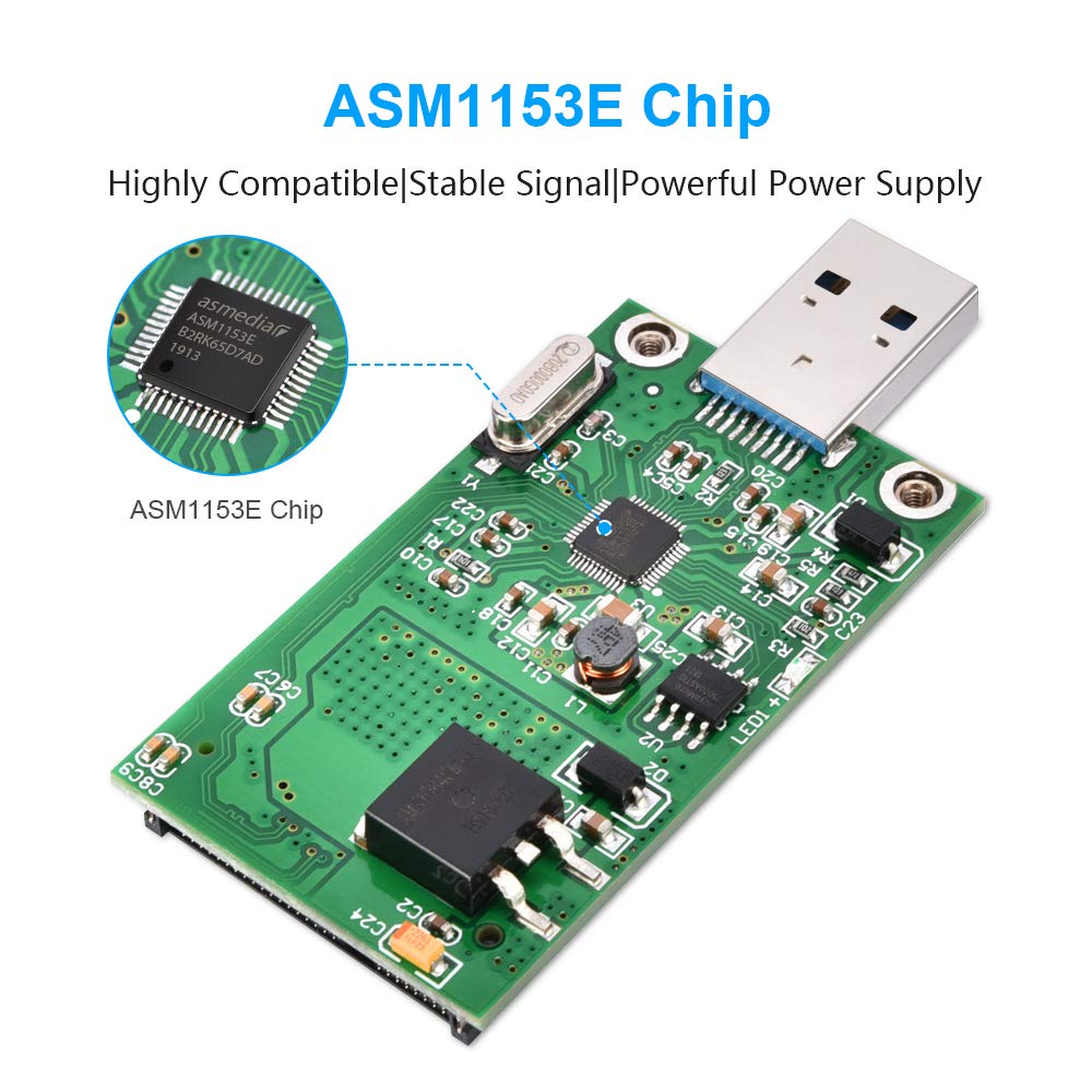 Адаптер ELUTENG mSATA to USB Конвертер Mini SATA в качестве портативной флеш-памяти Кабель для внешнего жесткого диска 3.0 - (Не требуется)