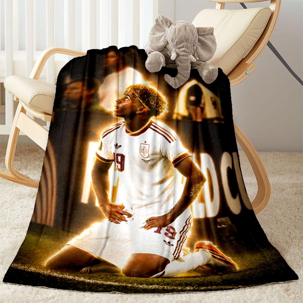 Lamine Yamal's Lamine Yamal Football Legend Blanket Comfortable Suitable for Picnics Livingroom Bed Four Seasons Universal Modern Style Gifts For Fami
