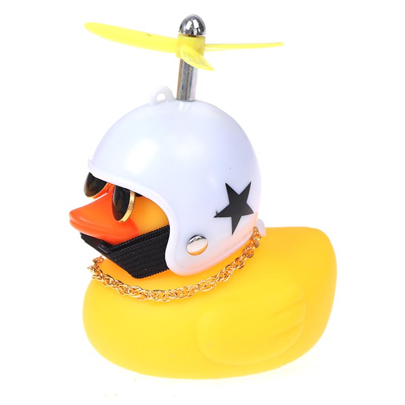 Car Bicycle Decorate Lovely Small Yellow Duck With Sound Helmet Outdoor Sports