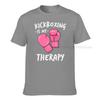 Kickboxing Is My Therapy Sweater Unisexs Hoodie Boxing Gift Unisex Tops Tees For Male Cotton Top Tshirts Normal High Quality