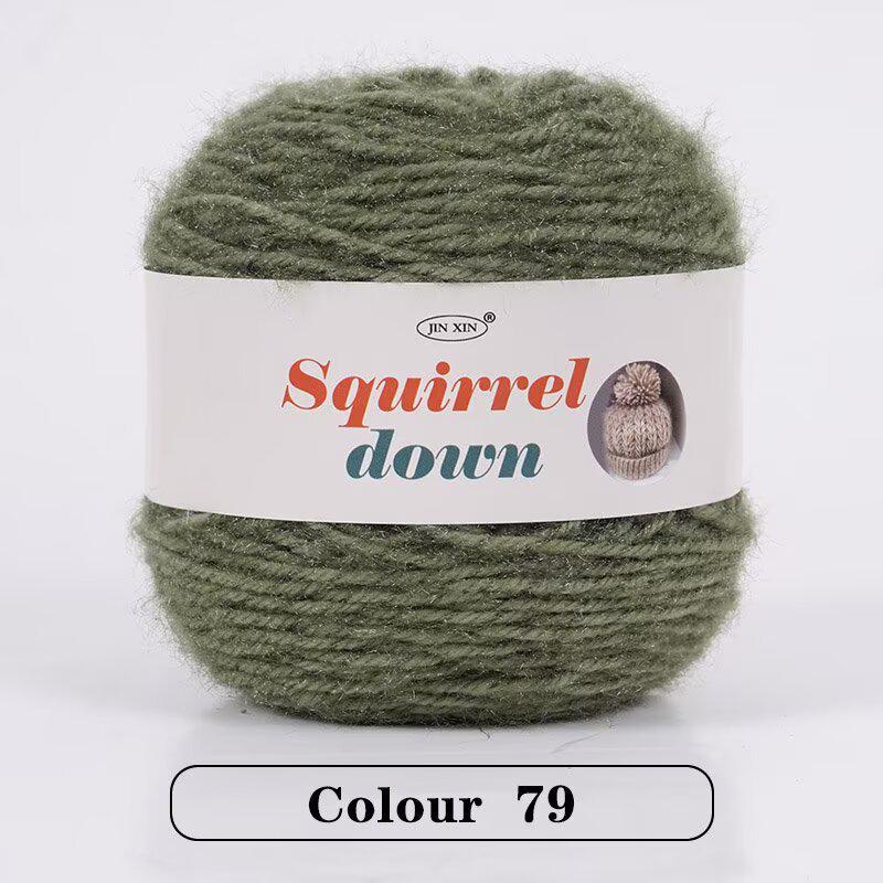 SquirrelWool 150 г Пледовое одеяло ручной вязки из меха белки с дизайном в виде букета роз