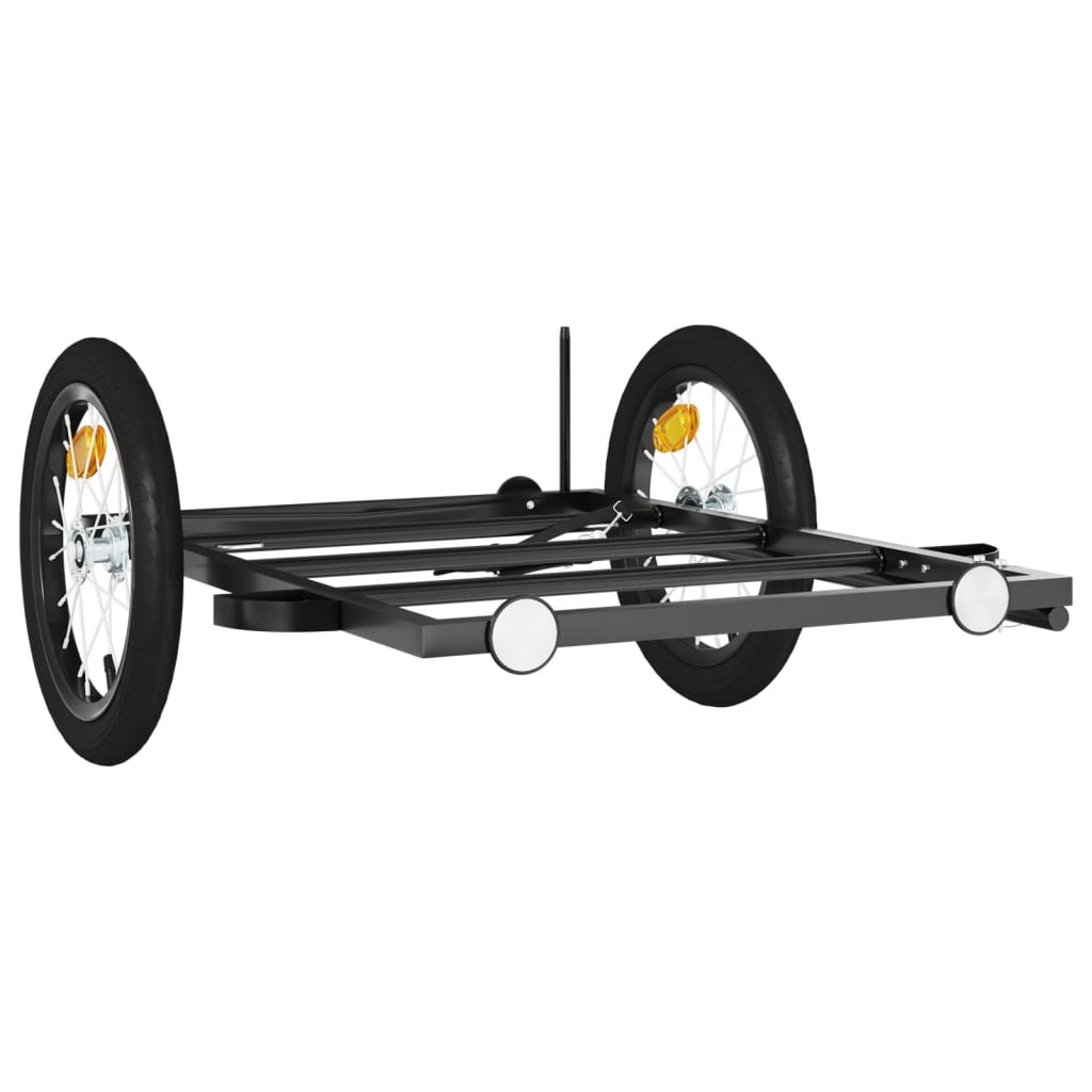 Bicycle Trailer Black 126 x 63 x 34 cm Iron