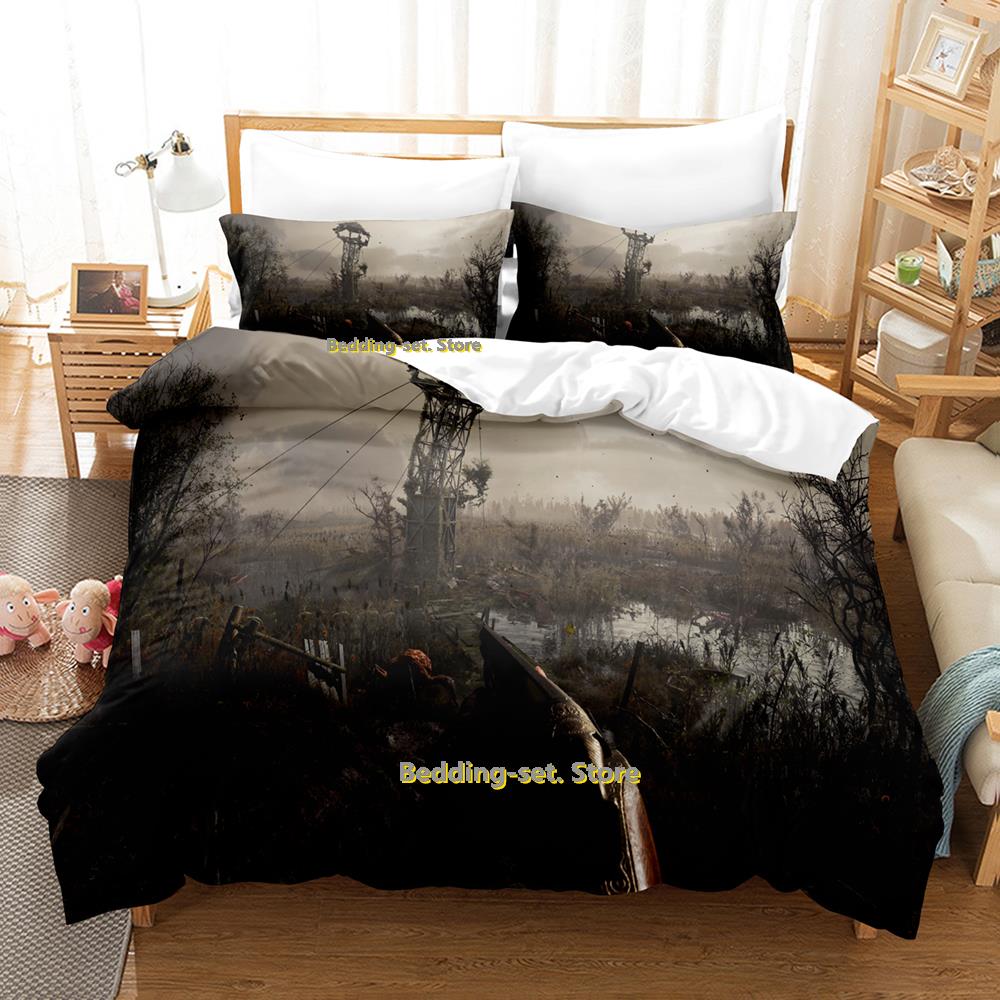Новая игра S.T.A.L.K.E.R. 2 Набор постельного белья "Сердце Чернобыля" Мультяшный Аниме Трехсекционный Набор Взрослый Детская Спальня Комплекты Пододеяльников Literie