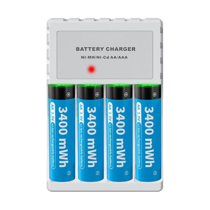 Функциональные устройства для быстрой зарядки, совместимые с батареями AA 3A, адаптеры для зарядки, светодиодная подсветка, просто и удобно