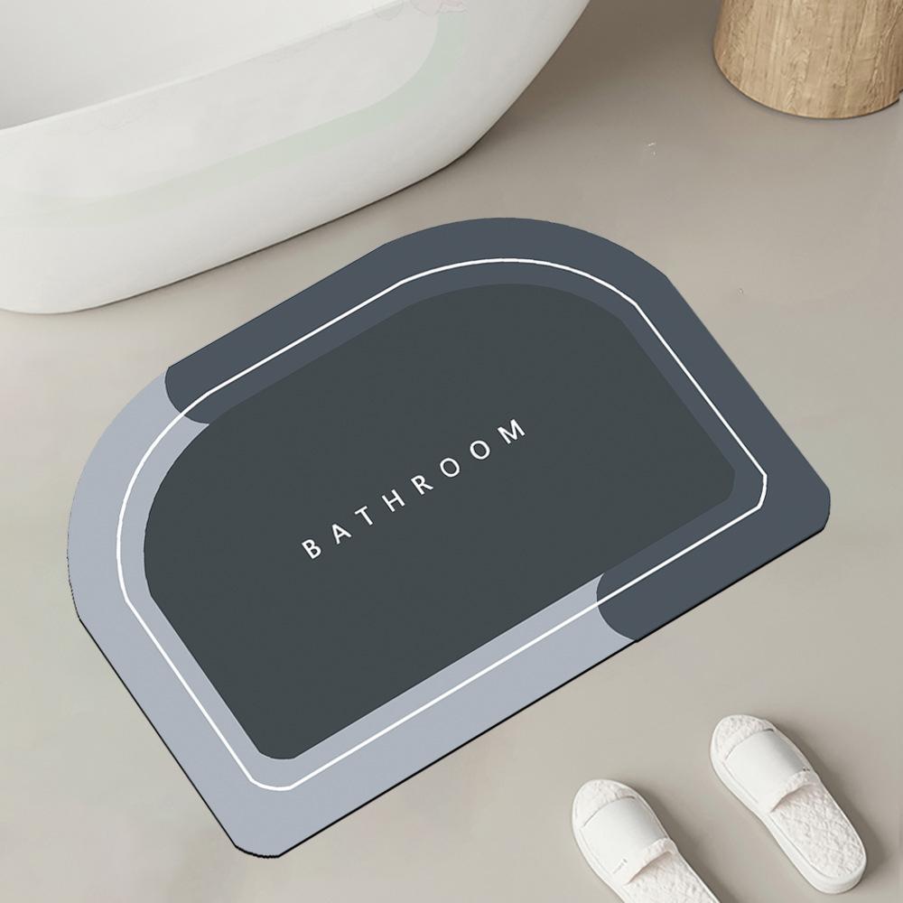 Nordic Wind Bathroom Diatom Mud Moisture-wicking Mat Non-slip Quick Dry Durable Washroom Foot Mat Home Bathroom Mat