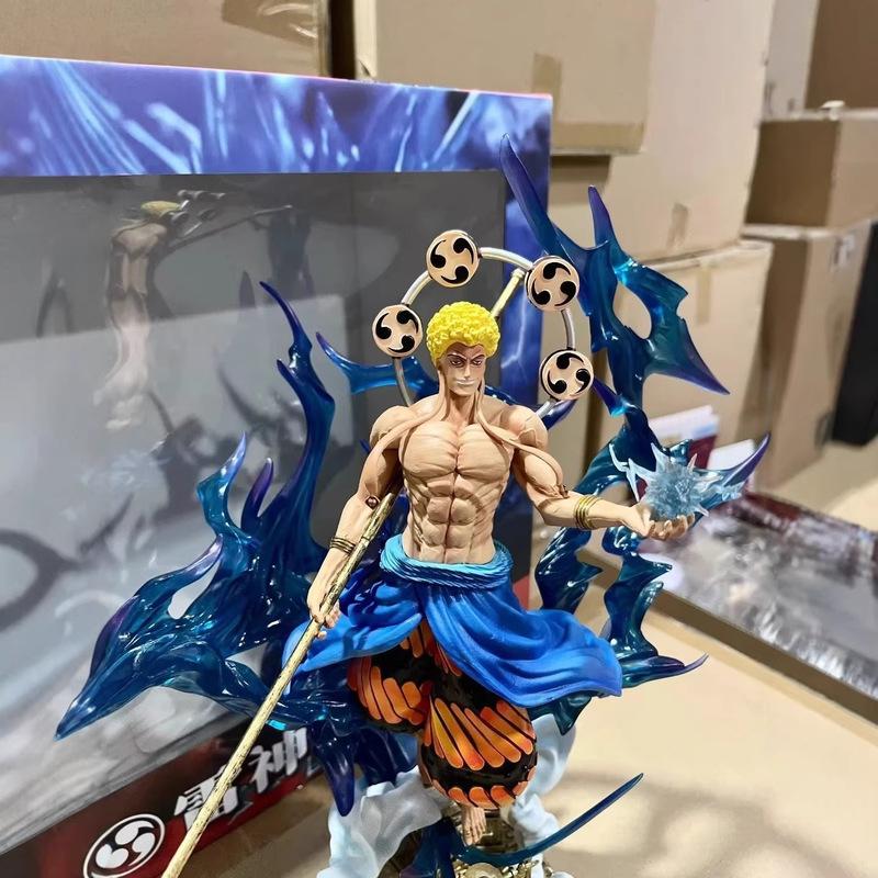 Фигурка Энеля из One Piece GK, скульптура с двойной головой, со световыми эффектами, коллекционная статуэтка, модель в коробке, настольное украшение для фанатов One Piece