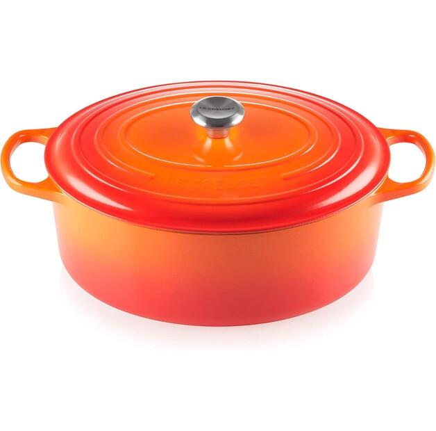 Чугунная жаровня Le Creuset Signature овальная 35 см духовка красная 8,9 л (21178350902430)