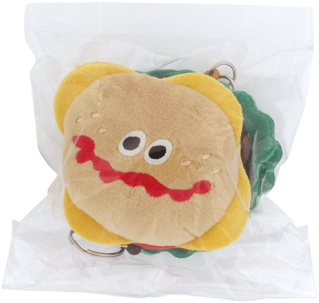 Skater Retractable Plush Keychain Burger Conx Burger ZRNK1-A