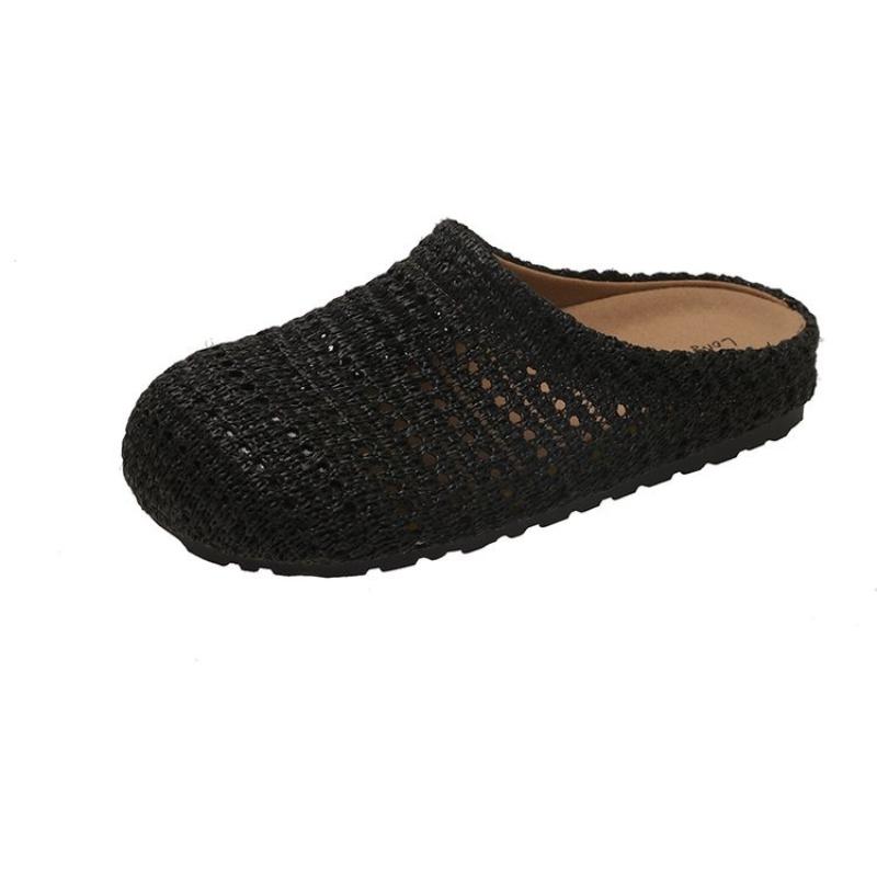Летние Новые Туфли-Лоферы Мюли Женские Повседневные Шлепанцы Плетеные Сандалии 2025 Тренд Кроссовки Спортивная Обувь Шлепанцы Женские SyfIyno