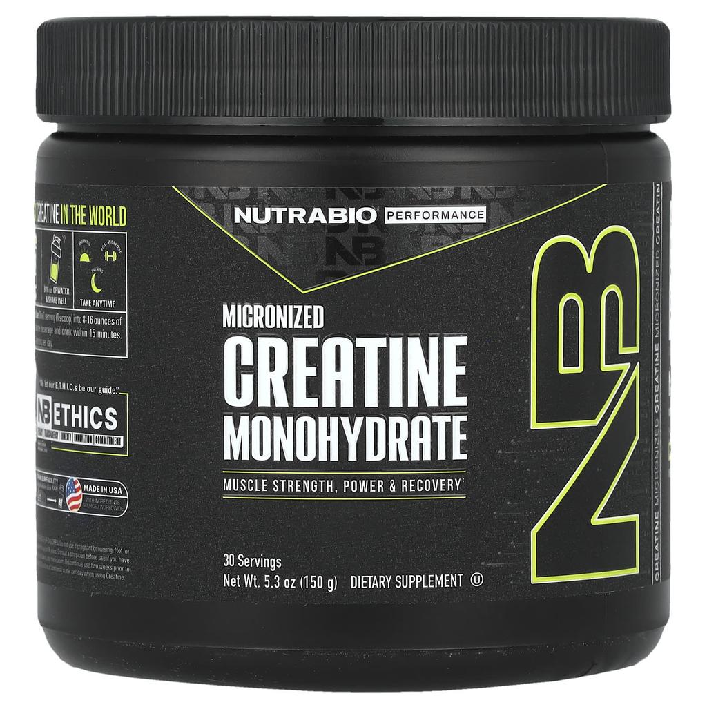 NutraBio Athletic Performance, Micronized Creatine Monohydrate, 5.3 Oz (150 G)