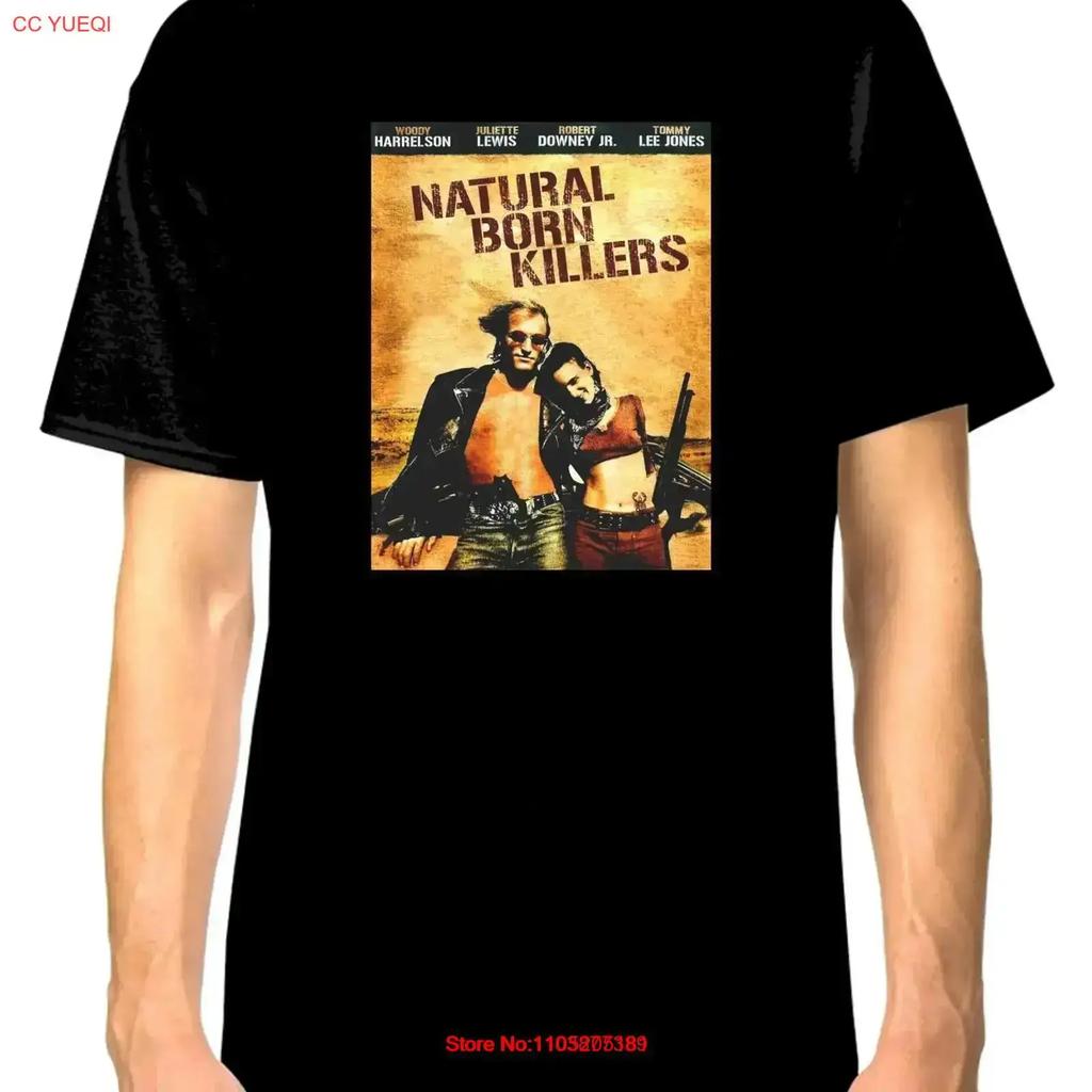 Футболка Natural Born Killers 100% хлопок Высокое качество винтажная стирка Удобная дизайнерская одежда Мягкий уличный стиль Стильная