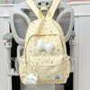 Школьная сумка, девчачий стиль для девочек средней школы, горошек, бант, универсальный стильный вид, рюкзак для девочек, рюкзак для старшей школы