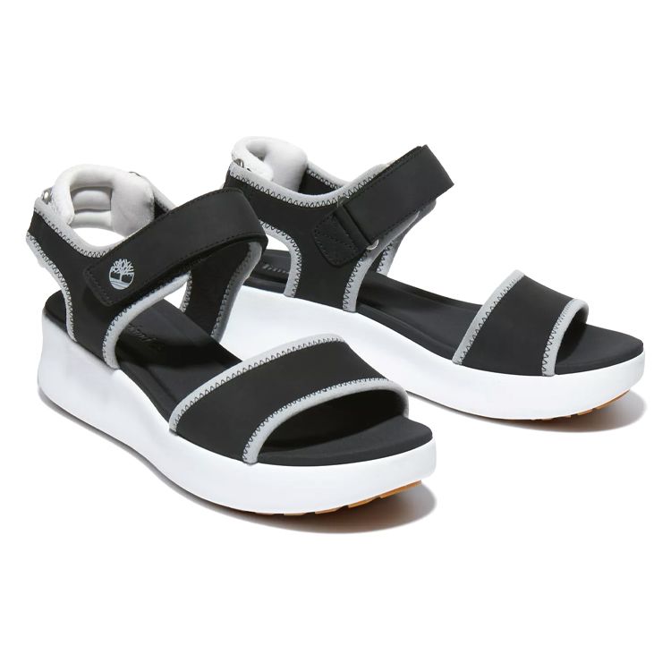Timberland Лос-Анджелес Ветер Прочные Спортивные Сандалии Женские Сандалии Черный Белый A23AM001