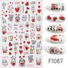 Nail Art Stickers, Romantic Valentine'S Day Love Cartoon Panda Love Adhesive Nail Stickers