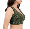 TreegoArt Fashion Women's Tussar Silk Sleeveless Readymade Blouse Designer Top For Saree And Lehenga Choli - Pack Of 1