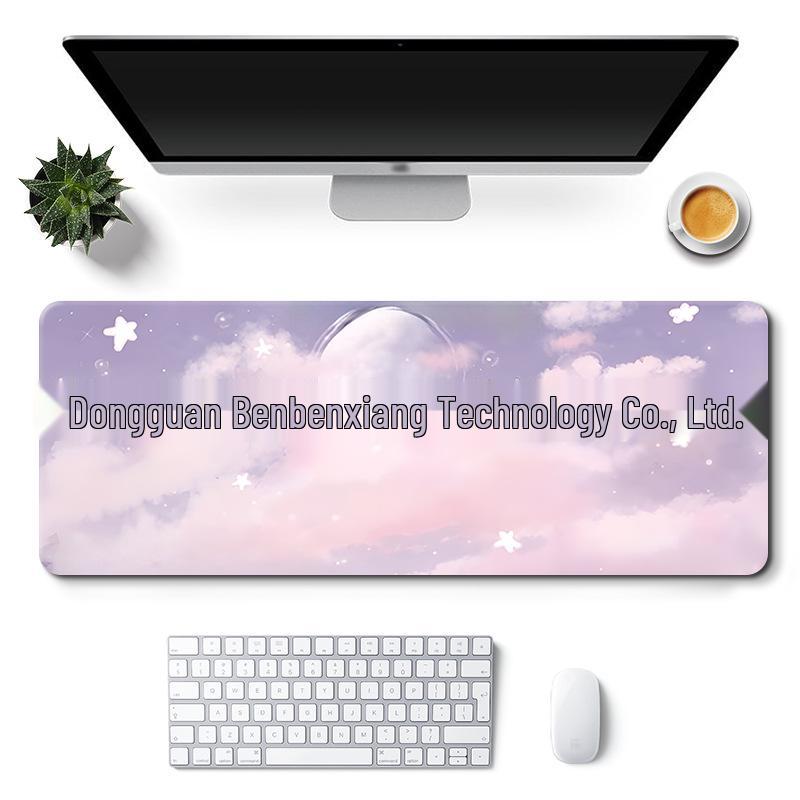 Очень большой коврик для стола с милым дизайном для девочки - Нескользящий коврик для мыши в стиле пейзажа
