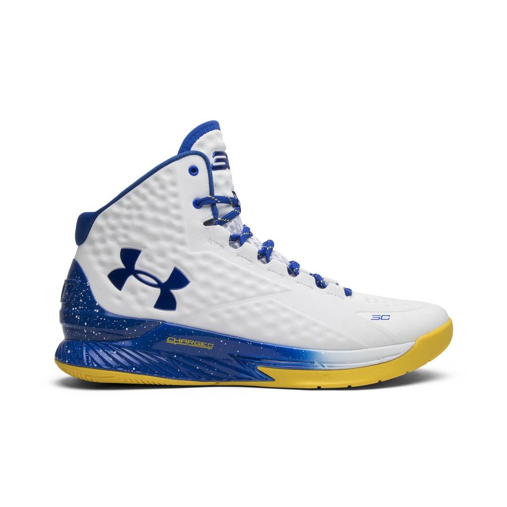 Under Armour Curry 1 'Dub Nation' 2015 (Unisex) White / Taxi / Royal Basketball Shoes 1258723 105