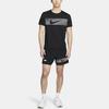 Nike Мужская черная футболка с коротким рукавом и принтом в виде полосатого логотипа
