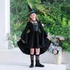 Halloween Witch Costume Girls Mom Matching Set Long Sleeve Dress With Accessories Cosplay Outfit Kids Party