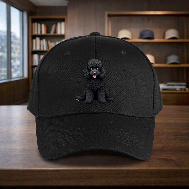 Poodle Print Baseball Cap Unisex Adjustable Lightweight Duck Tongue Hat for Parties Birthdays Fashion Events