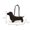 Yogodlns Three-dimensional Dachshund Shoulder Bag PU Leather Retro Handbag Design Underarm Bag For Women Trend Commut Bag
