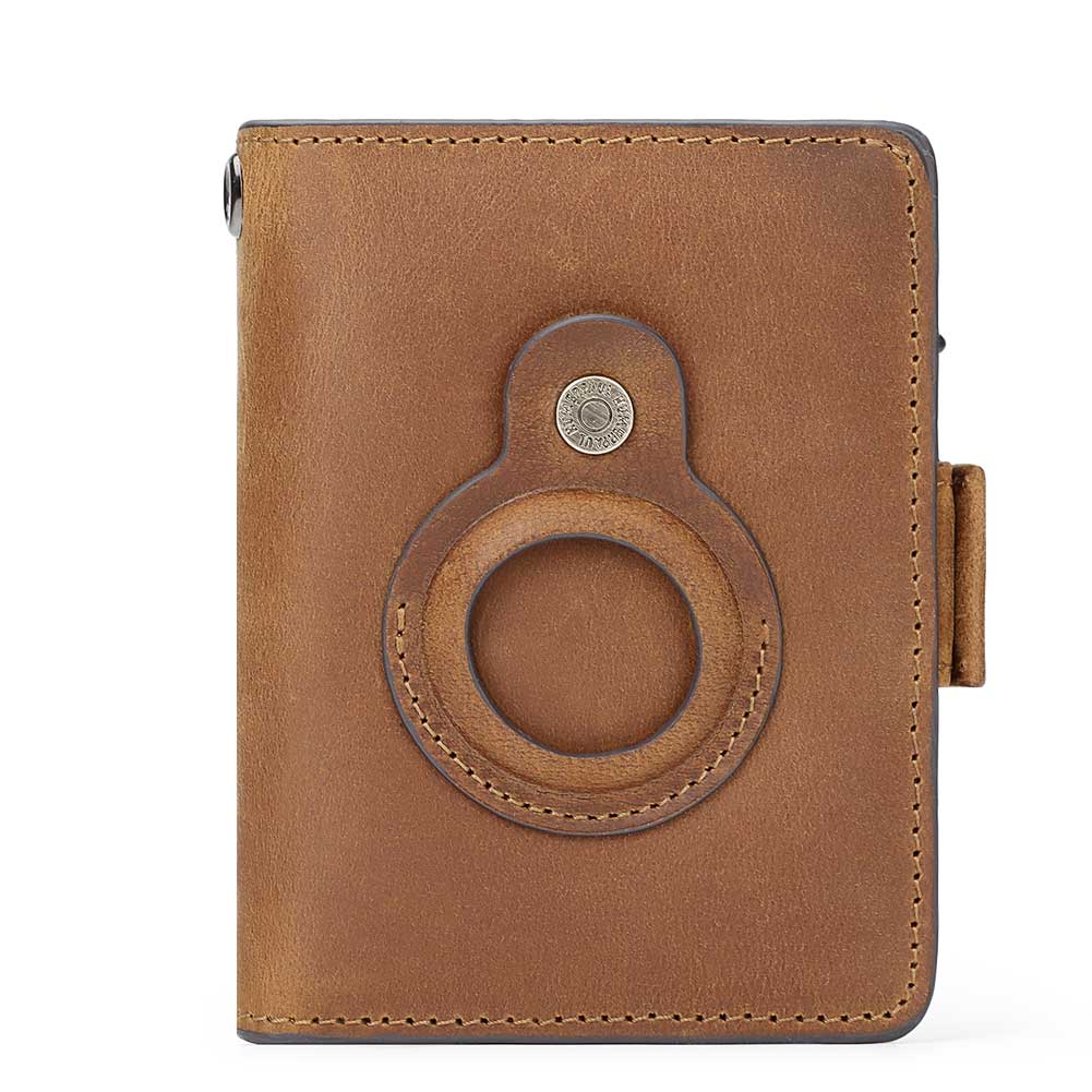 Humerpaul Leather Wallet Credit Card Wallet With Airtag Pocket