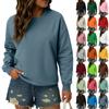Crewneck Sweatshirt For Women Fall Graphic Sweatshirts Vacation Long Sleeve Drop Shoulder Pullover
